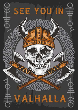 Valhalla viking skull