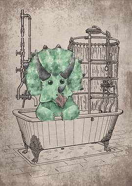 Funny Dinosaur Bathtub