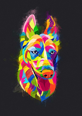 Dog pop art