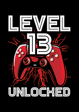Gamer Level 13 birthday