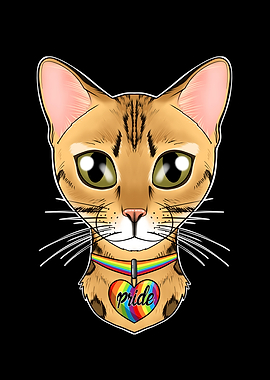 Bengal Cat LGBTQ Flag