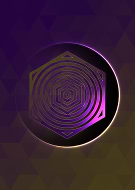 Vector Neon Glyph Rune Art