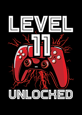 Gamer Level 11 birthday