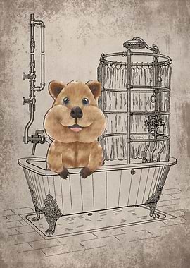 Funny Quokka Bathtub