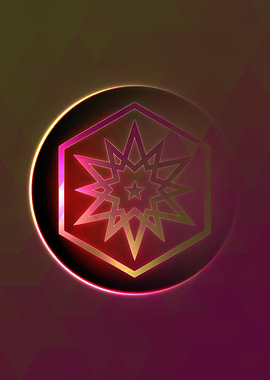 Vector Neon Glyph Rune Art