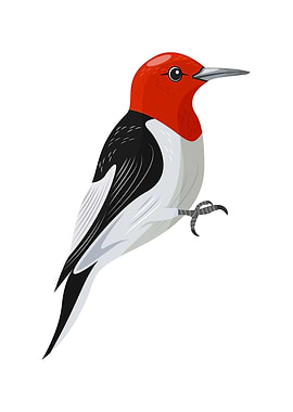 Red Headed Woodpecker Bird