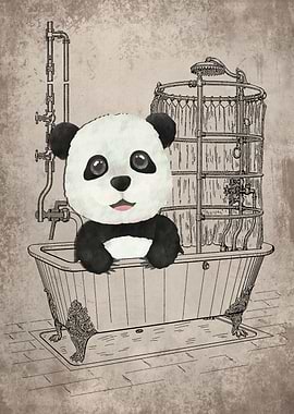 Funny Panda Bathtub