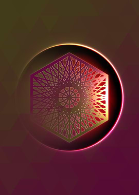 Neon Magic Circle Sign Art