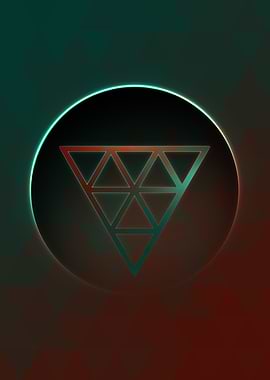 Vector Neon Glyph Rune Art