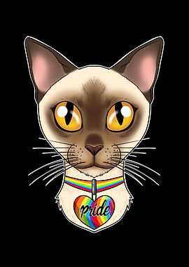 Burmese Cat LGBTQ Flag