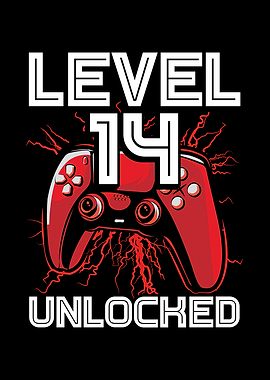 Gamer Level 14 birthday