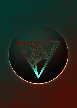 Vector Neon Glyph Rune Art