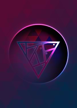 Prismatic Geometric Glyph