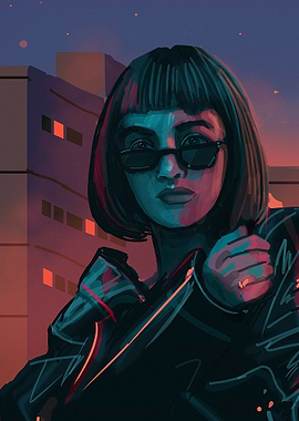 Retro Vibe Female Portrait