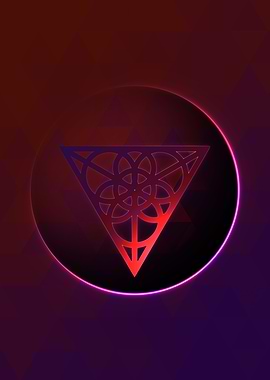 Neon Magic Circle Sign Art