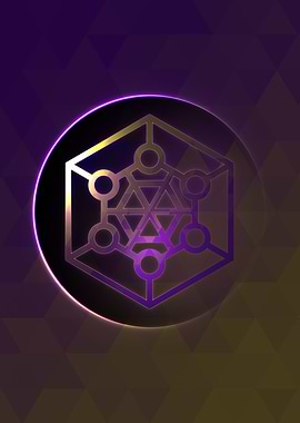 Vector Neon Glyph Rune Art