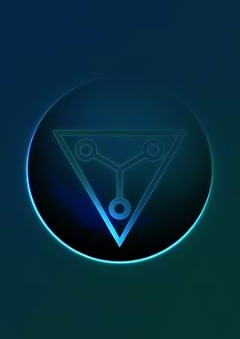 Vector Neon Glyph Rune Art