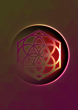 Prismatic Geometric Glyph