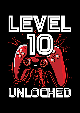 Gamer Level 10 birthday