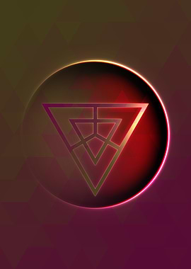 Vector Neon Glyph Rune Art