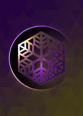 Prismatic Geometric Glyph