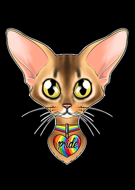Abyssinian Cat LGBTQ Flag