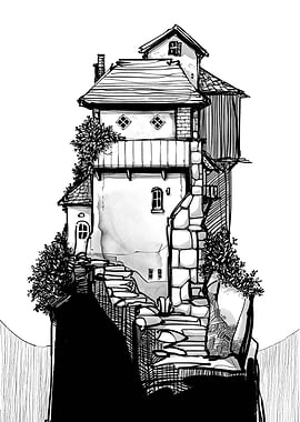 Black and white house