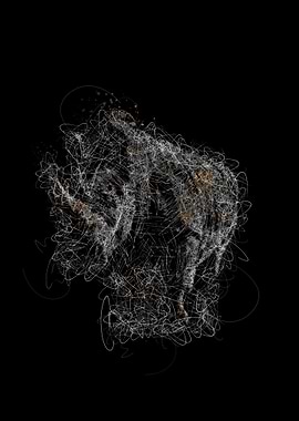 scribble art rhinoceros