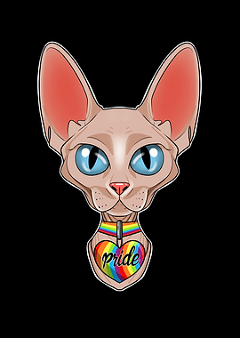 Sphynx Cat LGBTQ Flag