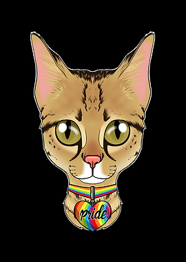 Savannah Cat LGBTQ Flag