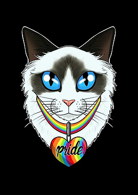Ragdoll Cat LGBTQ Flag