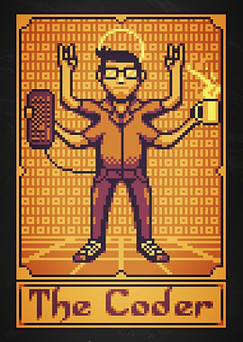 Retro Programmer Pixel Art