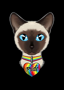 Siamese Cat LGBTQ Flag