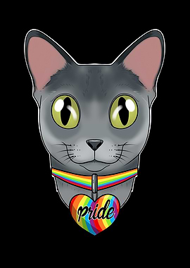 Russian Blue Cat LGBTQ