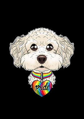 Bichon Frise LGBTQ Flag