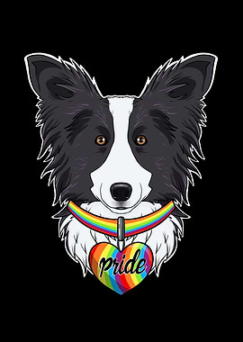 Border Collie LGBTQ Flag