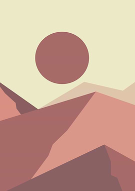 Sun with Mountain layer