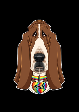 Basset Hound LGBTQ Flag
