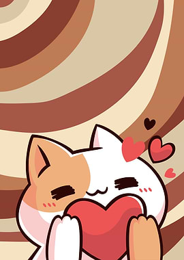 Kawaii Cat Love