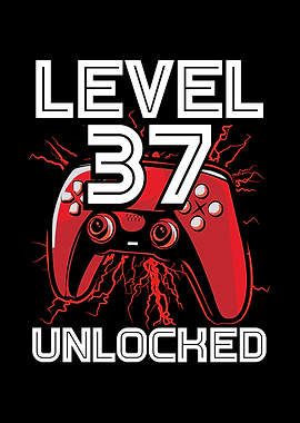 Gamer Level 37 birthday