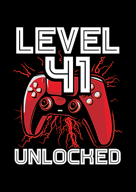 Gamer Level 41 birthday