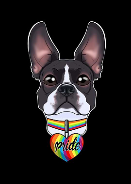Boston Terrier LGBTQ Flag