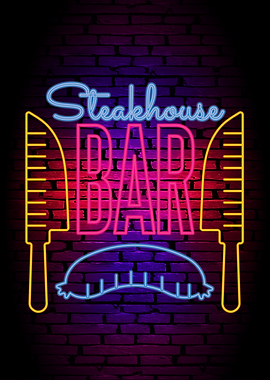 Steakhouse Neon Sign Art
