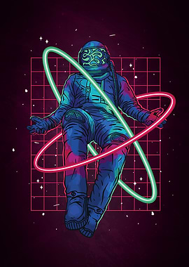 Vaporwave Space Astronaut