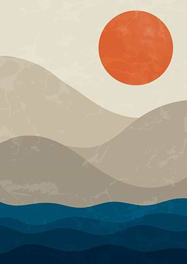 Sun with Mountain layer