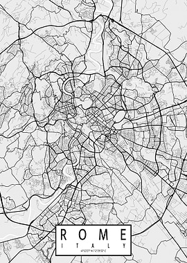 Rome City Map Light