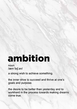 ambition definition poster