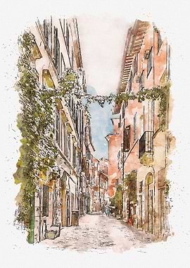 Watercolor Rome