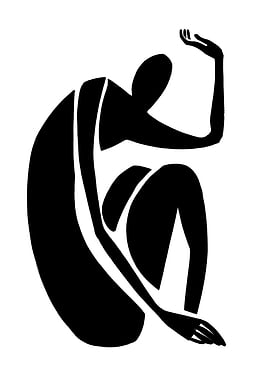 Abstract black human body