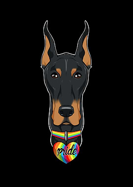 Doberman LGBTQ Flag I Gay